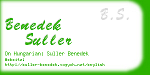 benedek suller business card